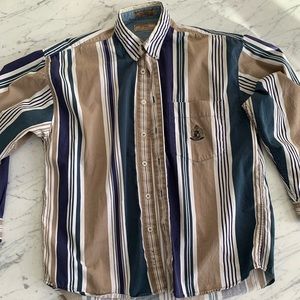 Vintage Guess Striped Button Up Men’s Medium Shirt